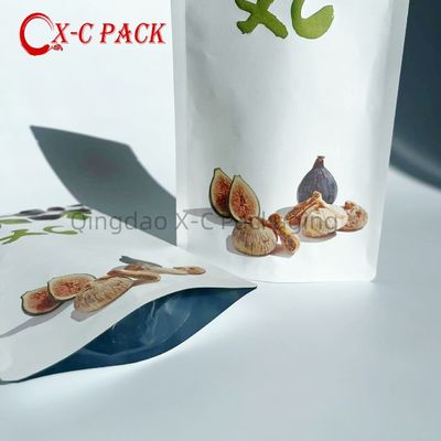 acheter Fermeture à glissière papier kraft brun fermeture à glissière à chaud fermeture à chaud stockage des aliments sac d'emballage online manufacture