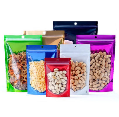 acheter Sacs en fermeture à glissière en plastique recyclables personnalisables avec fenêtre pour nourriture et bonbons jusqu'à 11 couleurs online manufacture