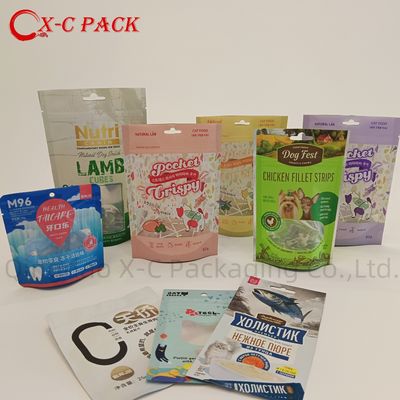 acheter Fenêtre emballage en plastique recyclable de nourriture pour animaux de compagnie sac debout en aluminium avec fermeture à glissière online manufacture