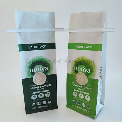 OEM 8 Side Seal Poche Réservable Avec Gusset Latéral Fermeture à glissière Carré Gusset Inférieur