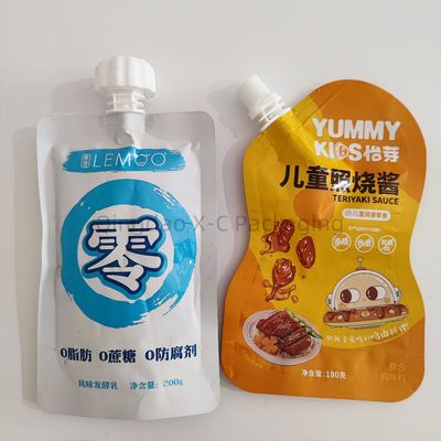 Sac d'emballage en forme personnalisée à poignée de coupe sous pression Glossy Matte Food Packaging Humectation proof