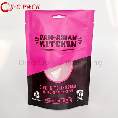 Eco-friendly réutilisable Stand up Noix de cajou emballage sac alimentaire en plastique pour les noix de cacahuète sacoche de noix collation sac d'emballage
